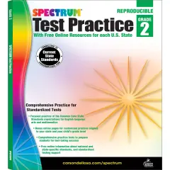Spectrum Test Practice 2nd Grade Workbook, Math, Language Arts, Reading Comprehension, Grammar, Spelling, Vocabulary, and Writing Practice, Classroom or Homeschool Curriculum