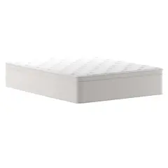 Merrick Lane Vienna 14" Premium Comfort Euro Top Hybrid Pocket Spring and Memory Foam Mattress in a Box with Reinforced Edge Support