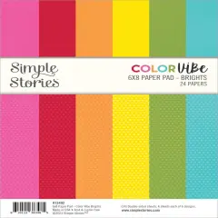 Simple Stories Double-Sided Paper Pad 6"X8" 24/Pkg-Color Vibe Brights
