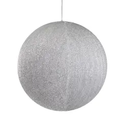 Northlight Inflatable Tinsel Christmas Ball Ornament Commercial Outdoor Decoration - 19.5" - Silver