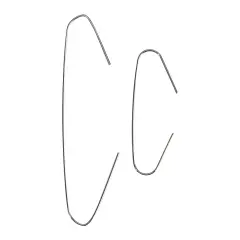 Northlight Home Decoration and Gift Collections Ornament Hooks - 2.5" - Gray Silver - 200ct