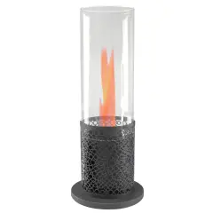 Northlight Bio Ethanol Round Portable Fireplace Decorative Base - 19.75" - Black