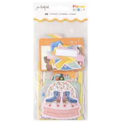 Jen Hadfield Flower Child Ephemera Cardstock Die-Cuts-Journal W/Silver Holographic Foil