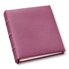 Gallery Leather Travel Photo Album Holds 4x6 Photos, 3 Ring Binder, 50 Pages for 50 Photos, Fillable, Handcrafted &ndash; 6.5&rdquo; x 5.5&rdquo; Camden Orchid