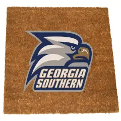 The Memory Company NCAA Georgia Southern Eagles Logo Rectangular Coir Door Mat 29.5" x 19.5" Brown