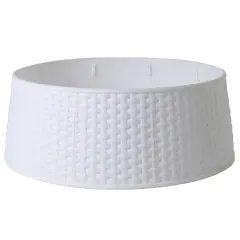 Northlight 25.5" White Rattan Pattern Large Christmas Tree Collar