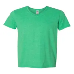 Gildan&reg; Softstyle V-Neck Short Sleeve T-Shirt Heather irish green