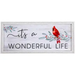 Northlight 23.5" Framed It's A Wonderful Life Christmas Wall Sign White