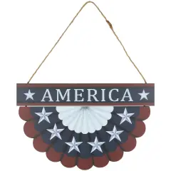 Northlight America Wall Bunting Patriotic Hanging Decoration - 11.75" Blue