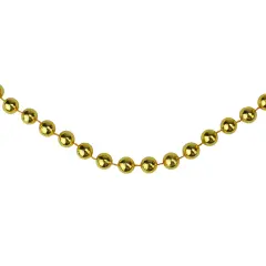 Northlight Shiny Round Beaded Commercial Christmas Garland - 33' x .25" - Gold - Unlit