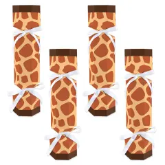 Big Dot of Happiness Giraffe Print - No Snap Safari Party Table Favors - DIY Cracker Boxes - Set of 12