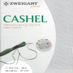 Precut Zweigart Cashel 28 count Pearl Gray