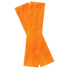Wrapables 80's Style Neon Fluorescent Ribbed Leg Warmers Orange