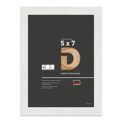 Deha Design Fontana Wood Frame - with Easel Back, White, 5" x 7"