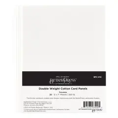 Spellbinders BetterPress Letterpress A7 Double Weight Panels-Porcelain 25/Sheets