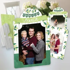 Big Dot of Happiness Family Tree Reunion - Family Gathering Party 4x6 Picture Display - Paper Photo Frames - Set of 12