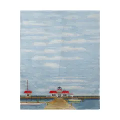Betsy Drake Marshes Manteo Lighthouse Beach Towel Multicolor