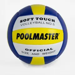 Swim Central 8" Blue and Yellow Sports Ball Soft Touch Volleyball Swimming Pool Accessory