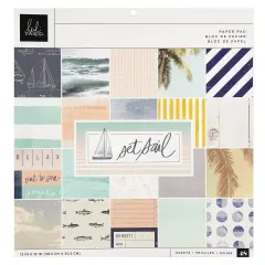 Heidi Swapp Single-Sided Paper Pad 12"X12" 48/Pkg-Set Sail