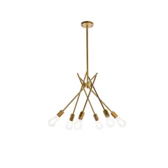 Lucca 23 inch pendant in brass