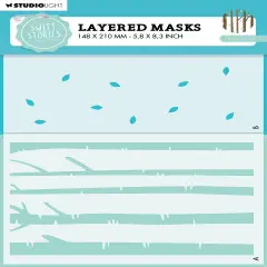 Studio Light Sweet Stories 5.9"X8.25" Stencil-Nr. 245, Tree Scene