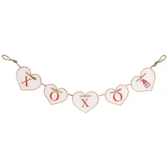 Northlight Hearts "XOXO" Valentine's Day Metal Banner - 32" - White and Red