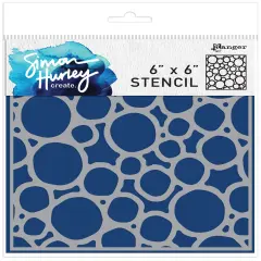 Simon Hurley create. Layering Stencil 6"X6"-Warped Circles