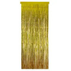 Northlight Tinsel Christmas Window or Door Curtain - 3' x 8' - Gold