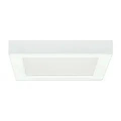13.5w 7-in Flush Mount LED Fixture 2700K Square Shape White Finish 120v Warm White