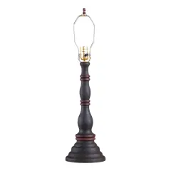 Davenport Lamp Base in Hartford Black with Red Stripe