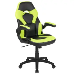 Emma and Oliver Z100 Gaming Chair Racing Office Ergonomic Computer PC Adjustable Swivel Chair Neon Green