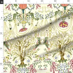 Various Fabrics by the Yard or Fat Quarter Magic Fairy Tale French Rococo Romantic Baroque Forget Me Nots Regency Custom Printed Fabric by Spoonflower