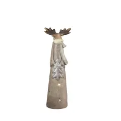Northlight LED Lighted Tall Reindeer Christmas Figurine - 30" - Brown and Silver