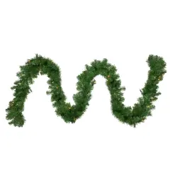 Northlight Pre-Lit Windsor Pine Artificial Christmas Garland - 9' x 10" - Clear Lights Green
