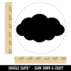 Cloud Solid Self-Inking Rubber Stamp for Stamping Crafting Planners Black