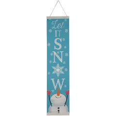 Northlight 43" Let it Snow Christmas Wall Sign Blue