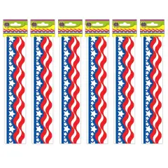 Patriotic Border Trim, 35 Feet Per Pack, 6 Packs