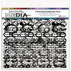 Dina Wakley Media Transparencies8.5"X10.75" 6/Pkg-Pattern Play Set 2