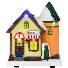 Northlight LED Lighted Snowy Toy Shop Christmas Village Display Piece - 5" Multi