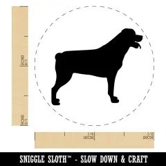 Rottweiler Dog Solid Self-Inking Rubber Stamp for Stamping Crafting Planners Lime Green