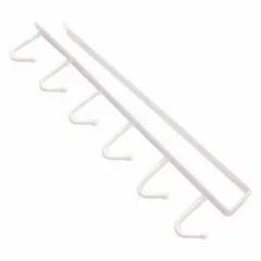 New Black 6 Hooks Cup Holder Hang Kitchen Cabinet Shelf Storage Rack Organizer-white