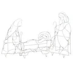 Northlight 3-Piece Lighted Holy Family Nativity Scene Outdoor Christmas Decoration Set White