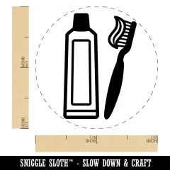 Toothbrush and Toothpaste Dentist Self-Inking Rubber Stamp Ink Stamper for Stamping Crafting Planners Sky Blue