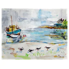 Betsy Drake Boats & Sandpipers Place Mat Set of 4