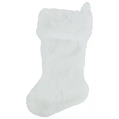 Northlight 19" White Plush Christmas Stocking