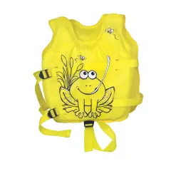 Pool Central 14" Yellow Intermediate Unisex Child Hungry Frog Swim Vest - Ages 3 - 6