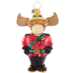Christopher Radko Christopher Radko Mountie Bruce Moose Glass Christmas Ornament 1021494 Red