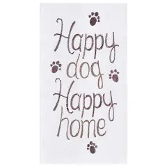 Happy Dog Flour Sack Cotton Kitchen Towel