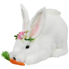 Northlight Easter Rabbit with Carrot Figurine - 9.25" - White