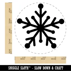 Star Snowflake Self-Inking Rubber Stamp Ink Stamper for Stamping Crafting Planners Black